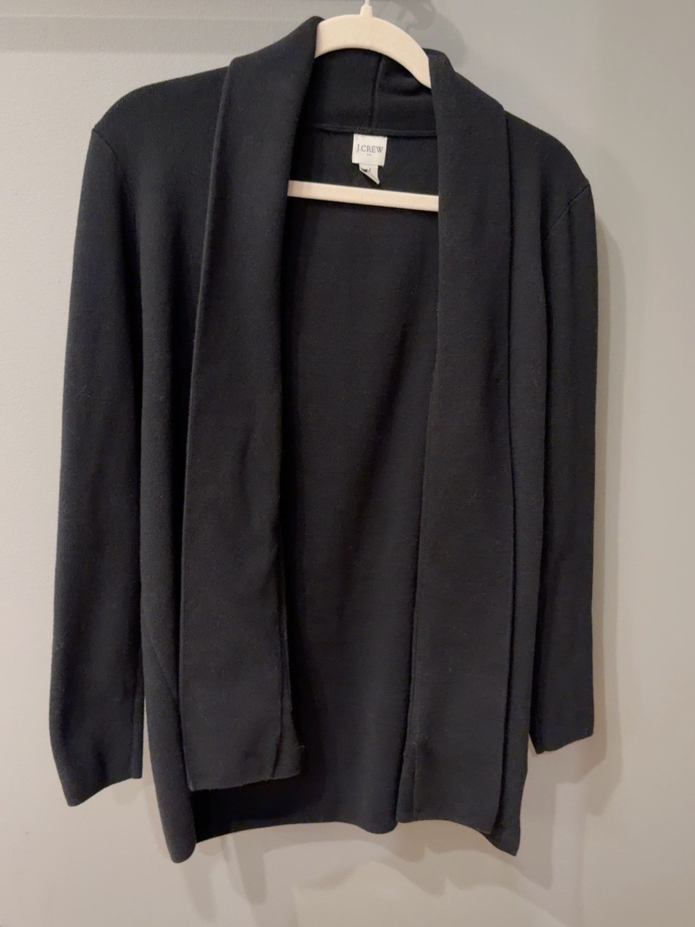 J.Crew Chelsea Sweater Blazer Black Cotton Cardigan, Medium, BA866